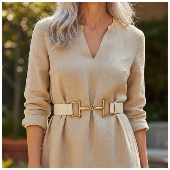 Gucci Accessories - Gucci Vintage White Horsebit Leather Belt w/ Silver Interlocking Buckle 30”x1.5”